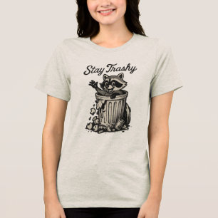 T-shirt En Tri-matière Stay Trashy Raccoon