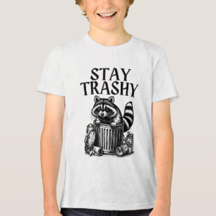 T-shirt En Tri-matière Stay Trashy Raccoon