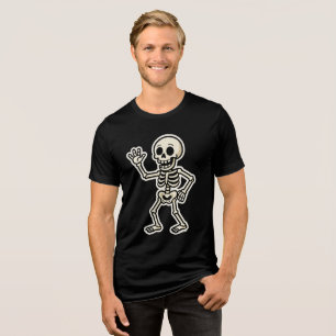 T-shirt En Tri-matière Sticker en squelette Dansant amusant - Jolie Hallo
