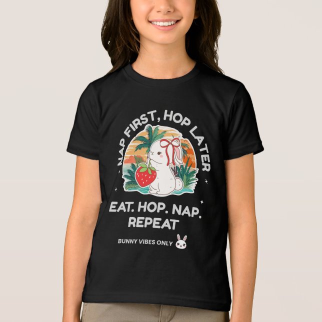 T-shirt En Tri-matière Strawberry Dream Bunny (Recto)