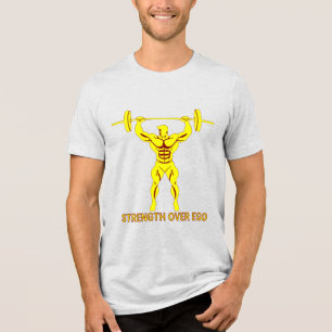 T-shirt En Tri-matière Strength Over Ego - Bodybuilding and Powerlifting