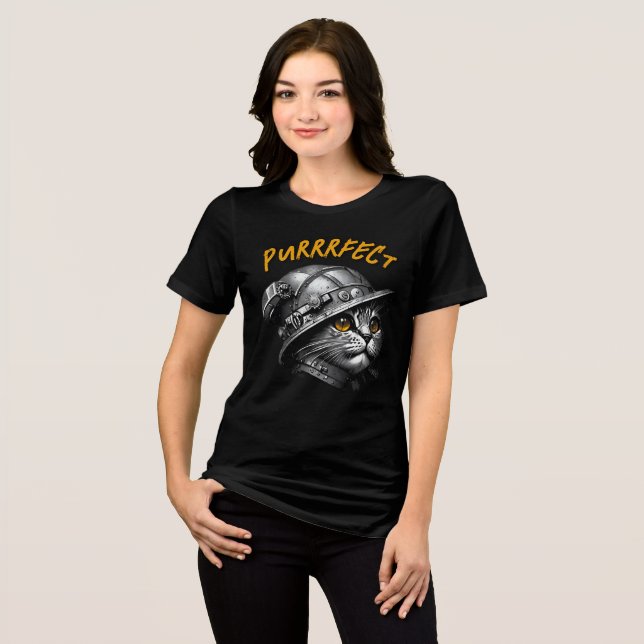 T-shirt En Tri-matière Style parfait : Chat Steampunk (Recto plein)