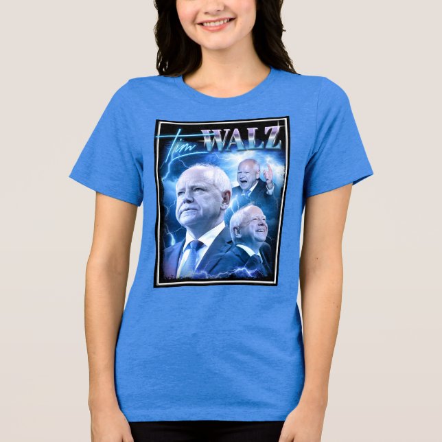 T-shirt En Tri-matière Style Tim Walz Retro 90s (Recto)