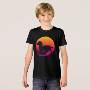 T-shirt En Tri-matière Style vintage Retro 80's Dachshund