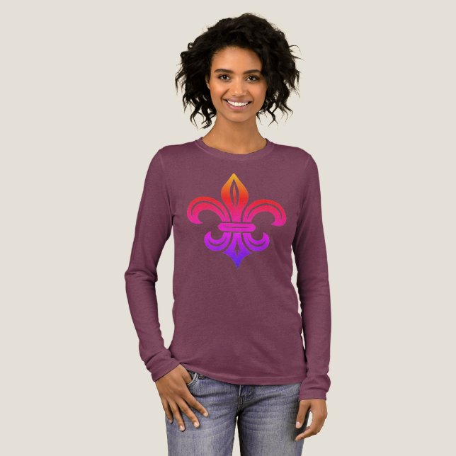 T-shirt En Tri-matière "Stylized Fleur-de-lis" T-Shirt (Recto complet)
