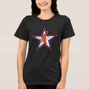 T-shirt En Tri-matière Stylo Silhouette Star de basket-ball féminin"