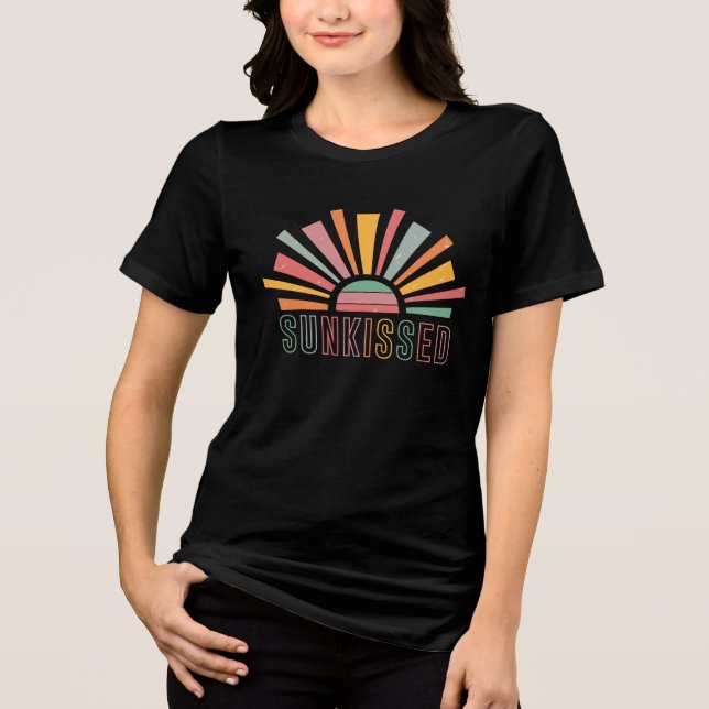 T-shirt En Tri-matière Sunkissed Retro Sun Summer Beach Holiday (Recto)