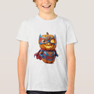 T-shirt En Tri-matière Super-héros Citrouille Aquarelle Halloween Héros M
