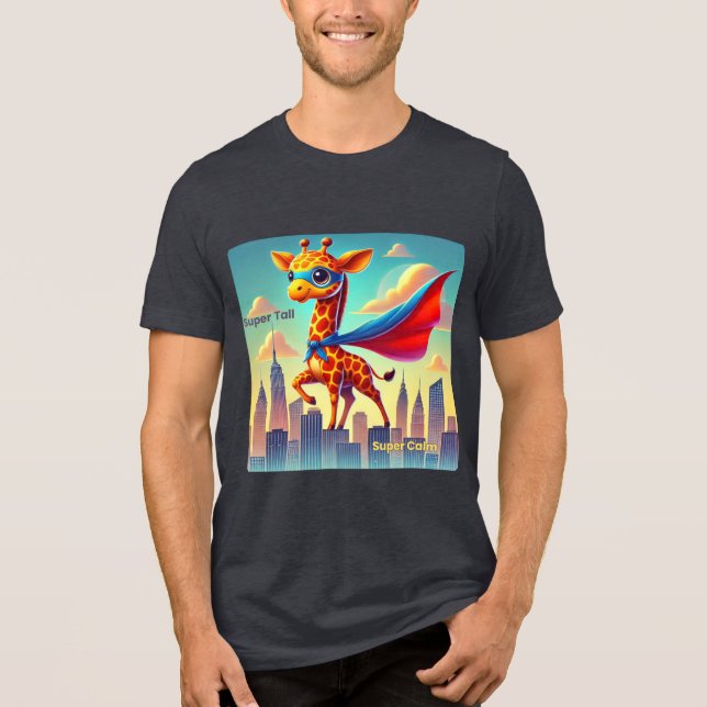 T-shirt En Tri-matière Super Tall, Super Calm - Hero Giraffe (Recto)
