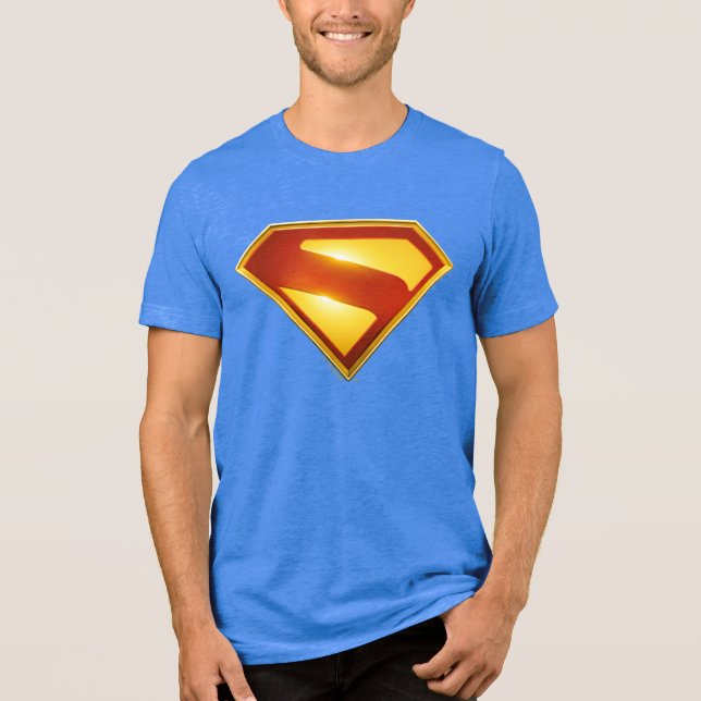 T-shirt En Tri-matière Superman Golden S Shield brillance (Recto)