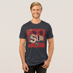 T-shirt En Tri-matière Surf Californie - Retro Tri-Blend Tee