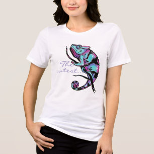T-shirt En Tri-matière Sweatshirt avec une jolie image de caméléon.