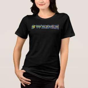 T-shirt En Tri-matière SWEDEN Spécial Personnalisable Tourisme noir