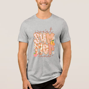 T-shirt En Tri-matière Sweet Summer Time Preppy Peach