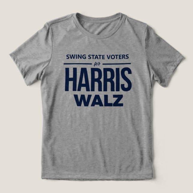 T-shirt En Tri-matière Swing State Voters for Harris Walz (Design Recto)