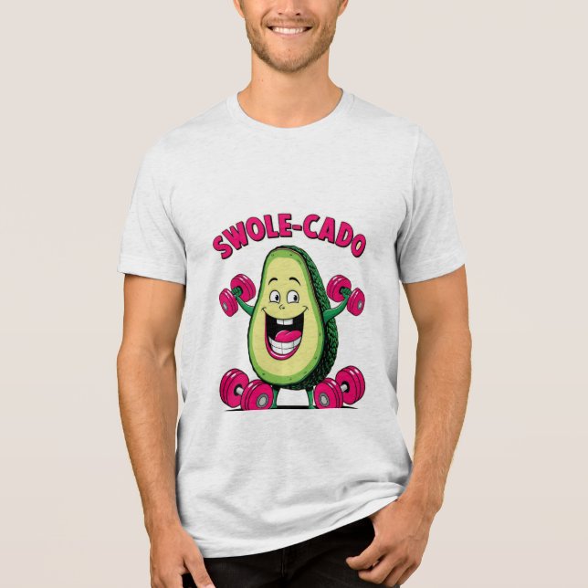 T-shirt En Tri-matière Swole-cado - Amusant Poids Avocado Design (Recto)