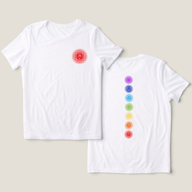 T-shirt En Tri-matière SYMBOLE CHakra Racine | Muladhara (Design Recto & Verso)