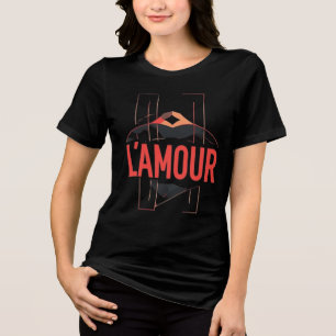 T-shirt En Tri-matière T-S L'Amour French Romantique Abstrait Géométrique