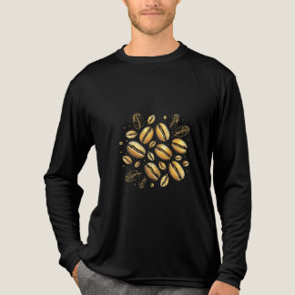 T-shirt En Tri-matière T-Shirt aux fèves de café d'or - Luxueux Black & G