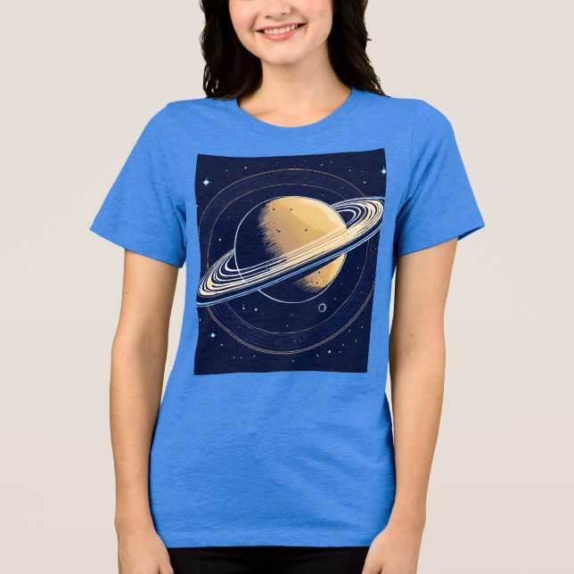 T-shirt En Tri-matière T-shirt avec une conception de système solaire des (Recto)