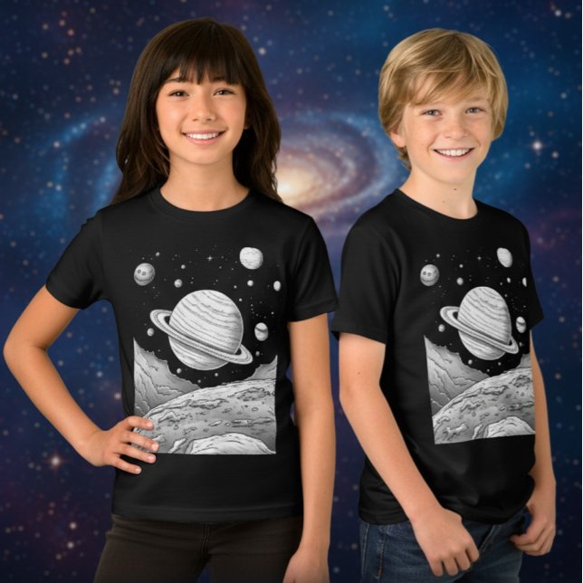 T-shirt En Tri-matière T-shirt aventure spatiale pour enfants (Créateur téléchargé)