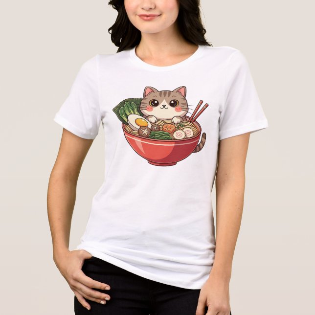 T-shirt En Tri-matière T-shirt Cat Ramen (Recto)