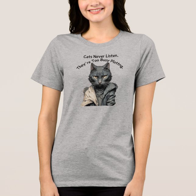 T-shirt En Tri-matière T-shirt Chat femme écrivaine (Recto)