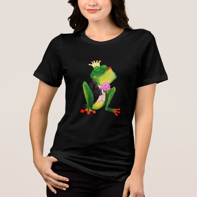 T-shirt En Tri-matière T-shirt de la grenouille Prince Funny (Recto)