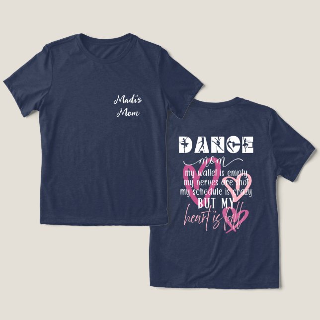 T-shirt En Tri-matière T-shirt de la maman de danse (Design Recto & Verso)