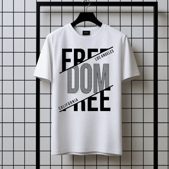 T-shirt En Tri-matière T-shirt de la typographie de la liberté - Style ur (Créateur téléchargé)