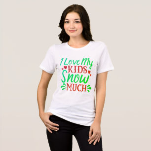 T-shirt En Tri-matière T-shirt de Noël amusant montrant l'amour pour les 