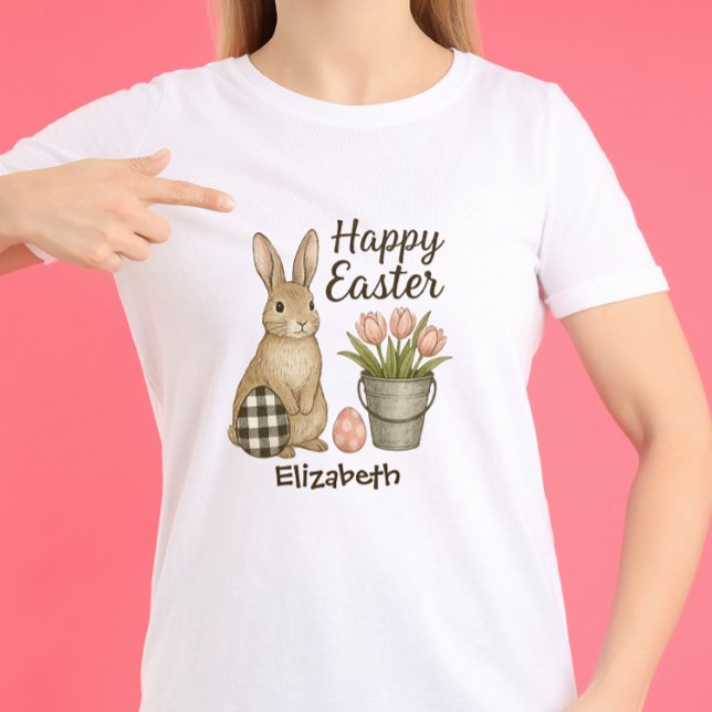 T-shirt En Tri-matière T-Shirt de Pâques pour filles personnalisées (Créateur téléchargé)