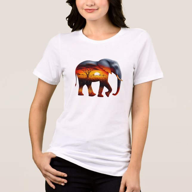 T-shirt En Tri-matière T-shirt éléphant africain (Recto)