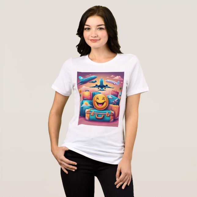 T-shirt En Tri-matière T-shirt Femme Emojis - Aventure Await (Recto plein)