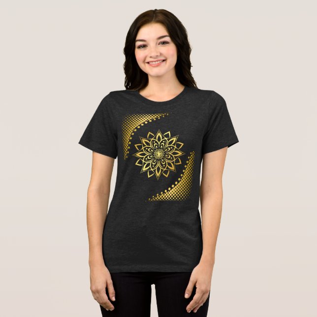 T-shirt En Tri-matière T-shirt femme Golden Mandala (Recto plein)
