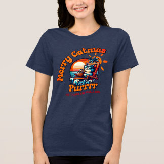 T-shirt En Tri-matière T-shirt Femme Joyeux Catmas