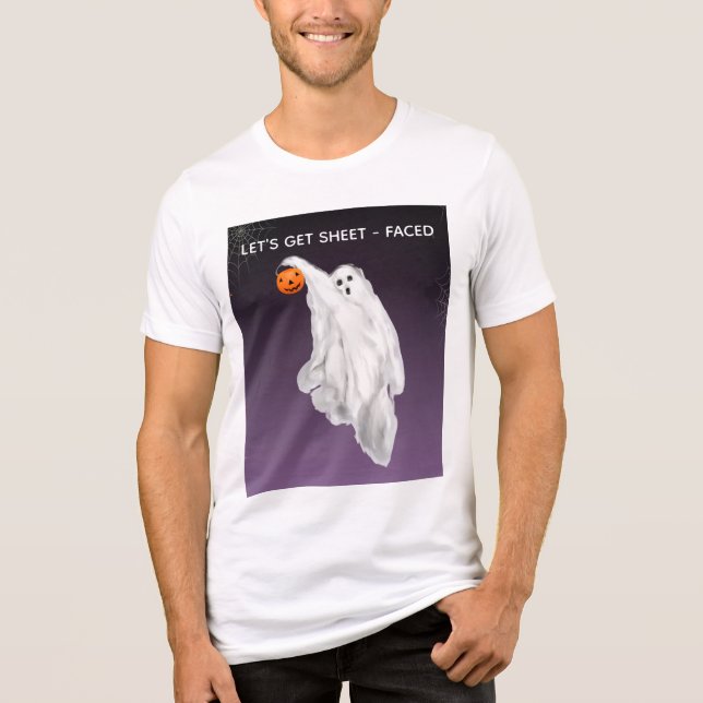 T-shirt En Tri-matière T-shirt Halloween fantôme ivre (Recto)