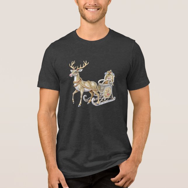 T-shirt En Tri-matière T-shirt homme Reindeer Sleigh (Recto)