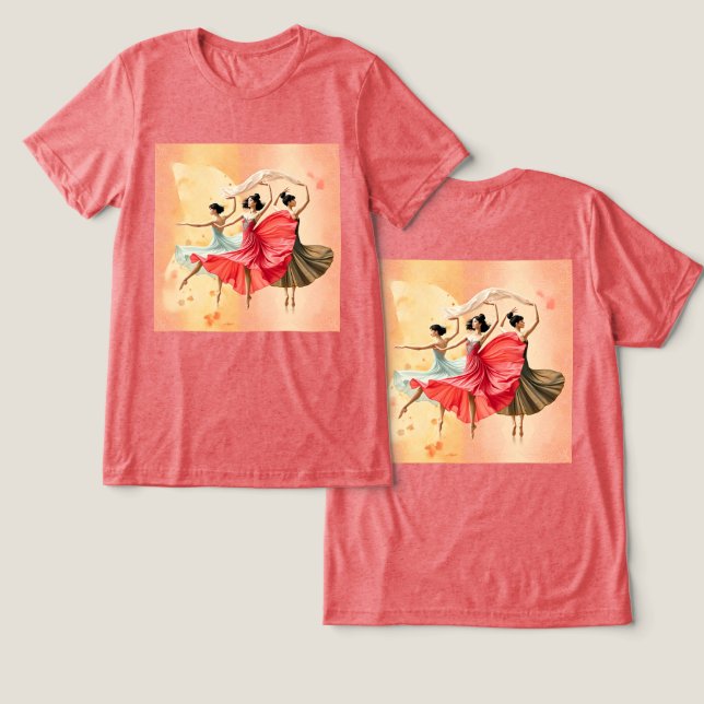 T-shirt En Tri-matière T-Shirt Hommes Femmes Dansant Tribune (Design Recto & Verso)