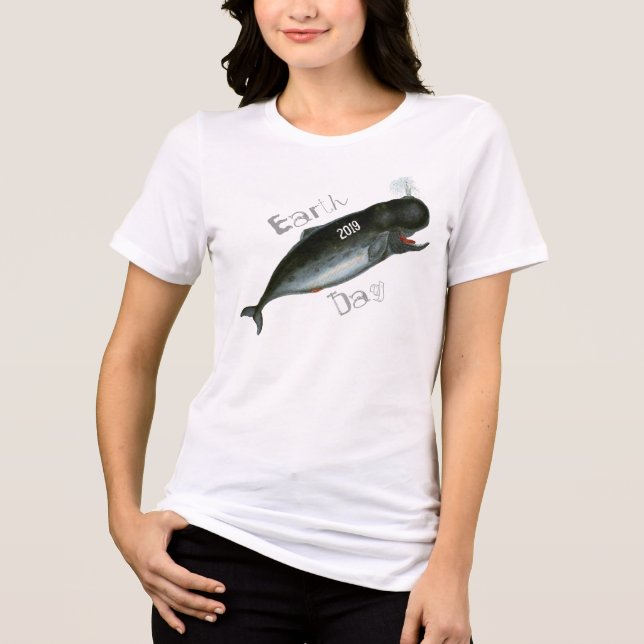 T-shirt En Tri-matière T-shirt Jour des terres baleine (Recto)