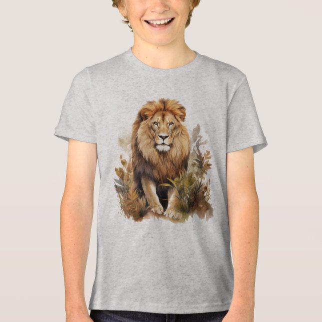 T-shirt En Tri-matière T-shirt lion jeune garçon. (Recto)