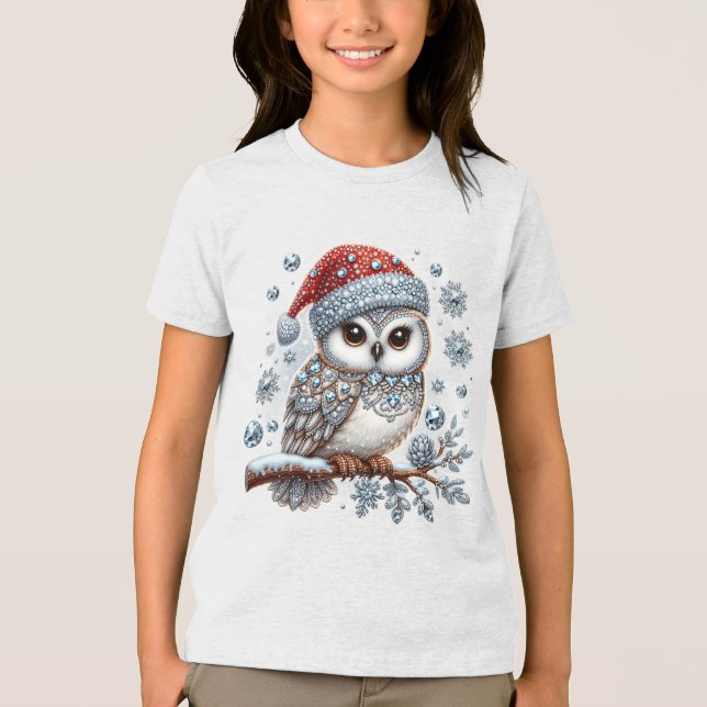 T-shirt En Tri-matière T-shirt Noël de la Chouette (Recto)