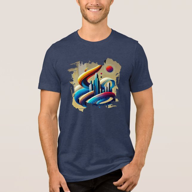 T-shirt En Tri-matière T-shirt numérique - Graffiti urbain (Recto)