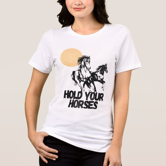 T-shirt En Tri-matière T-shirt Western Graphic "Tenez vos chevaux" (Recto)