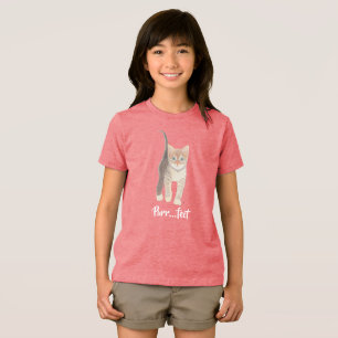 T-shirt En Tri-matière Tabby Kitten Baby Girl's Tri-Blend