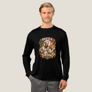 T-shirt En Tri-matière Tablier de Chef de Pizza Italien – Vieux Cuisinier