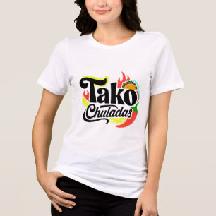 T-shirt En Tri-matière "Tako Chuladas" Drôle de nourriture mexicaine rétr