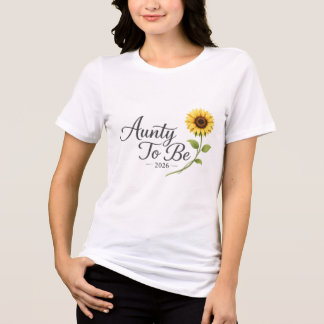T-shirt En Tri-matière Tante à Venir 2026 Annonce de Grossesse Tournesol