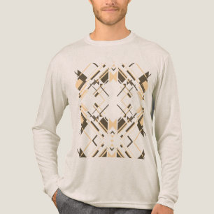 T-shirt En Tri-matière Taupe beige symétrique Sud-Ouest look Abstrait