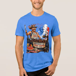 T-shirt En Tri-matière Teddy Roosevelt Maître du Grill BBQ 4 juillet Patr